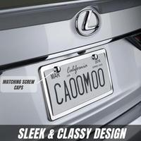 Gambar [Gaode] 2Pcs Rangka Plat Nomor Mobil Stainless Steel Plat Nomor Mobil Modifikasi Populer Amerika Frame Plat Nomor Mobilplat Motor Kecil Car Aksesoris Kendaraan - silver, 2pcs dari TOKIYO STOR undefined 1 Tokopedia