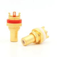 Gambar 8pcs RCA female plug socket gold plated fit to 6mm with pure copper middle pin dari jahutanpa undefined 5 Tokopedia