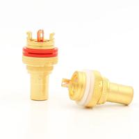 Gambar 8pcs RCA female plug socket gold plated fit to 6mm with pure copper middle pin dari jahutanpa undefined 1 Tokopedia