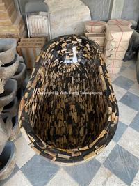 Gambar Bak Mandi Batu Fosil Petrifiedwood Bathub| Bathub Bak Mandi Fosil Petrifiedwood dari Watu Ireng Tulungagung undefined 2 Tokopedia