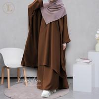 Gambar One Set Laisha Collection Kaftan Tunik + Rok Jumbo Crinkle Air Flow Terbaru / Gamis Abaya Tunik Malaya Kekinian Umroh Wanita Dewasa Remaja dari Dessear undefined 1 Tokopedia