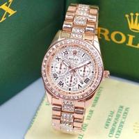 Gambar READY LAGI Jam Tangan Wanita Rolex Rantai Diamond Free Box Rolex & Baterai M412 - Rose List Merah dari cavenfury undefined 2 Tokopedia