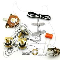 Gambar Guitar Potentiometer CTS 500K Copper shaft Wiring Kit for-Strat CDE 225P .047 400V Orange Drop Cap +Welding line drawing dari Regnlyn undefined 2 Tokopedia