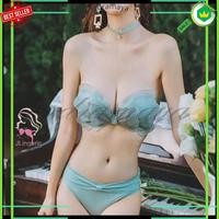 Gambar bra set / set bra / bh set wanita seksi / bh setelan wanita dan celana dalam wanita/ bra dan celana dalam wanita model kupu kupu / bikini /seserahan / kado pernikahan - jlingeric bisa cod termurah tbb825 - Biru, 34 dari indramaya undefined 3 Tokopedia