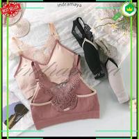 Gambar bra sport bh wanita 1 set bra model seamless renda kupu-kupu dan celana dalam terbaru fashion tbb36 - Dusty ( 1SET ) dari indramaya undefined 5 Tokopedia