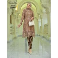 Gambar Set Kebaya Kurung Busui Payet / Setelan Tunik Busui Tulle Brokat Premium / Tunik Busui Friendly / Set Tunik Busui Kondangan Pesta / Setelan Kebaya Tunik Ibu Hajad / Tunik Pesta Mewah - Cokelat, M dari Dominiq Restock undefined 3 Tokopedia