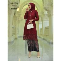 Gambar Set Kebaya Kurung Busui Payet / Setelan Tunik Busui Tulle Brokat Premium / Tunik Busui Friendly / Set Tunik Busui Kondangan Pesta / Setelan Kebaya Tunik Ibu Hajad / Tunik Pesta Mewah - Cokelat, M dari Dominiq Restock undefined 4 Tokopedia