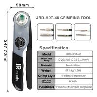 Gambar LX663 JRready JRD-HDT-48 Crimping tool 12-22AWG for Deutsch 12#, 16#, 20# Solid contacts Work with Deutsch DT Connectors dari COLOURFULL CRAFTS undefined 5 Tokopedia