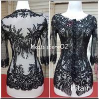 Gambar kebaya payet lengan 7/8 kebaya wisuda/kebaya akad/kebaya pesta fashion wanita terkini - pink fanta, 3XL dari Modis store02 undefined 3 Tokopedia