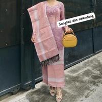 Gambar Set Rok Selendang Bahan Songket ATBM Siap pakai - v1, L dari ZAYA PEDIA undefined 2 Tokopedia