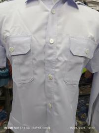 Gambar Baju Putih PNS kancing polos - pria, S dari Semangat Baru Mks undefined 4 Tokopedia