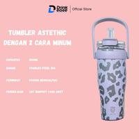 Gambar [MAHOBIN] TUMBLER TAHAN DINGIN AESTHETIC STAINLESS STEEL BOTOL MINUM SUS 304 ANTI KARAT1200ML / 1.2 LITER TAHAN PANAS DAN DINGIN SAMPAI 12 JAM 2 CARA MINUM HANDLE ATAS ANTI SLIP CERAMIC COATING TIDAK LUNTUR COCOK UNTUK DI BAWA KE KANTOR/SEKOLAH TUMBLR - Pink Flower dari DAMAIKA SHOP. undefined 2 Tokopedia