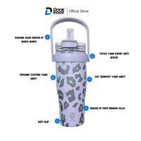 Gambar [MAHOBIN] TUMBLER TAHAN DINGIN AESTHETIC STAINLESS STEEL BOTOL MINUM SUS 304 ANTI KARAT1200ML / 1.2 LITER TAHAN PANAS DAN DINGIN SAMPAI 12 JAM 2 CARA MINUM HANDLE ATAS ANTI SLIP CERAMIC COATING TIDAK LUNTUR COCOK UNTUK DI BAWA KE KANTOR/SEKOLAH TUMBLR - Pink Flower dari DAMAIKA SHOP. undefined 5 Tokopedia