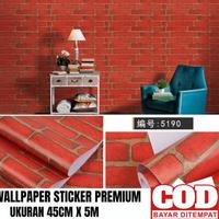 Gambar SALE !!!! COD - Wallpaper Sticker Dinding Motif Bata Merah Premium Quality Dekorasi Rumah Best Seller MUMPUNG PROMO!!!! dari Toko Griya Jaya undefined 1 Tokopedia