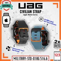 Gambar ready Apple Watch Ultra 49mm 45mm 44mm 42mm UAG Civilian Silicone Strap Band murah - Black Orange, 49/45/44/42mm dari tempo classy undefined 5 Tokopedia