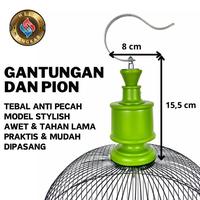 Gambar READY FULL SET SANGKAR LOVEBIRD PVC WARNA OVAL BESI IMPORT KANDANG LOVEBIRD SANGKAR BURUNG LOVE BIRD PARKIT KENARI SANGKAR - HIJAU STABILO dari Kemko ID undefined 3 Tokopedia