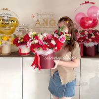 Gambar (Ready Stok) Bloom box Bunga Papan Akrilik | Buket Papan Acrylic Congratulation Grand Opening / buket bunga blomm box akrilik / buket wisuda / buket ulang tahun / bloombox wisuda  / bloom box bunga acylic custom / gift hadiah buka toko baru new store - M 45cm Blue dari Bouquet by Sunnydeco undefined 3 Tokopedia