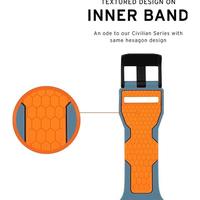 Gambar ready Apple Watch Ultra 49mm 45mm 44mm 42mm UAG Civilian Silicone Strap Band murah - Black Orange, 49/45/44/42mm dari tempo classy undefined 2 Tokopedia