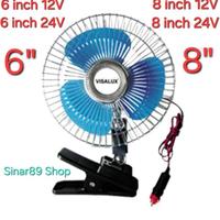 Gambar Kipas Angin Mobil 12 Volt / 24 Volt / 6 Inch / 8 Inch Visalux Model Kipas Jepit Termurah Ready Terbaik - 6 inch 24 Volt dari BASILIK- undefined 4 Tokopedia