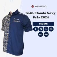 Gambar Kemeja Seragam Batik Honda Navy Pria Bordir - S dari toramon shop undefined 1 Tokopedia