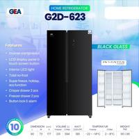 Gambar GEA G2D-623 BLACK GLASS 2 DOOR SBS FRIDGE FREEZER / G2D-623 BLACK GLASS /KULKAS LEMARI ES 2 PINTU G2D-623 SIDE BY SIDE dari Malaka Teknik undefined 1 Tokopedia