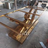 Gambar Meja Makan Modern Exclusive Stainless Steel - Gold dari Interior Jepara undefined 2 Tokopedia