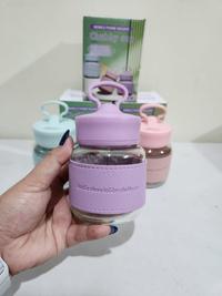 Gambar TJ-868 Botol Minum Kaca Mobile Phone Holder 300ml Botol Kaca Chubby Cup dari asia acc store undefined 5 Tokopedia