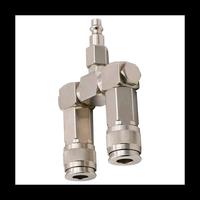 Gambar Air Hose Connector 2 Way Air Hose Splitter 1/4 in Air Compressor Accessories Fittings Swivel Connectors dari nuraenissa undefined 5 Tokopedia