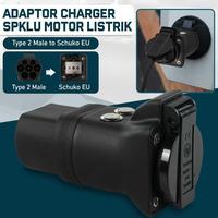 Gambar Ev Adaptor Charger Spklu Type 2 Male To Schuko 250V 100 - 250 V Pile Eu Motor Listrik Iec-62196 3.7Kw Cas Molis Polytron Fox R S Alva One Selis Gesits Eu Aot-4113 - AOT-4113, ADAPTOR SPKLU dari Sulanama83 undefined 3 Tokopedia
