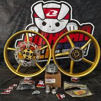Gambar READY !!! wheelset velg copy rcb merk VROSSI sanca pnp crf dtrackek klx wr gtr cbr cb150r old cb150r tiger revo, supra 125 dd sonic racingboy - 160-160 Putih, Cbr/cb150r led dari MARKAS RAYA undefined 3 Tokopedia