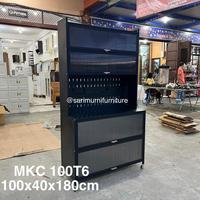 Gambar Lemari Dapur Besi MKC-100T6 Anti Rayap & Lembab + Roda 100x40x180cm (Hitam) dari Sari Murni Kendari undefined 3 Tokopedia