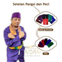 Gambar Setelan Baju Pangsi Betawi Dewasa & Peci - Merah, S dari Jindan Collection Store undefined 1 Tokopedia