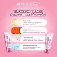 Gambar Bynads Bright Glow Sleeping Mask with 4% Niacinamide Acne Care Sleeping Mask with Salicyloyl Decapeptide-10 Bynads 3IN1 Moisturizer Sleepingmask Wash Off Mask Salmon DNA Bynads - Bright Glow dari Beauty Diary undefined 5 Tokopedia