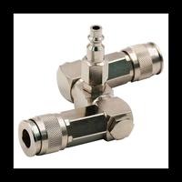 Gambar Air Hose Connector 2 Way Air Hose Splitter 1/4 in Air Compressor Accessories Fittings Swivel Connectors dari nuraenissa undefined 3 Tokopedia
