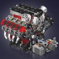 Gambar 2718PCS V8 Engine Model kit Technincal Car V8 Engine Supercar Model Assembly Car Building Blocks Brick Toys For Boys Gifts dari TOYS AND HOBIES undefined 5 Tokopedia