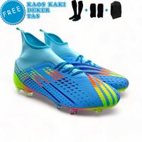 Gambar G23 Sepatu Bola Adidas Predator Boots Biru Berkualitas Awet Tahan Lama Bonus Kaos Kaki Deker Tas - Biru, 34 dari NAZ 23 Store undefined 3 Tokopedia