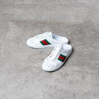 Gambar Sepatu GUCCI ACE STRIPE RED GREEN WHITE RUBBER MULES 100% ORIGINAL - 37 dari HYPESNEAKER.IDN undefined 1 Tokopedia