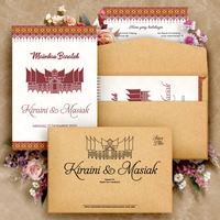 Gambar Undangan pernikahan Tema Minang,Bahan Jasmine Gliter,Tebal,Laminiating - PremiumLaminasi, Und + Amplop dari Undanganpedia undefined 1 Tokopedia
