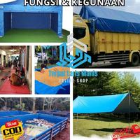 Gambar Terpal A8 4x5 Meter Plastik Tebal Lipat Meteran Lembaran Korea Biru Murah Untuk Tenda Kolam Ikan Jualan Dagang Plafon PVC Rumah Mobil Pickup Pick Up Truk Jemuran Bisa Custom Ukuran dari SYAKIRAA STORES undefined 3 Tokopedia