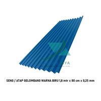 Gambar Seng Gelombang / Atap Gelombang Warna 180cm x 80 cm x 0,25 mm - Biru dari Makmur Jaya Material undefined 1 Tokopedia