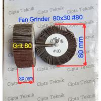 Gambar Fan Grinder 80 x 30 Grit 80 Amplas kipas Diameter 80mm Lebar 30mm Grit80 dari Cipta Teknik undefined 1 Tokopedia