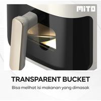 Gambar Mito Air Fryer AF 11 Air Fryer Tiara Series Kapasitas 5L Digital Low Watt Transparan - Hitam dari Multikitchenware Official undefined 5 Tokopedia