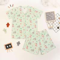 Gambar Baju Tidur Dewasa Kancing TENCEL Piyama Pendek DOUILLET by DOUX DOLCE - Sea Animal, Kancing Small dari douxdolce douillet undefined 1 Tokopedia