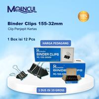 Gambar 1 Box isi 12 Pcs Binder Clips Pacman Ukuran 155-32MM | Penjepit Kertas Kecil, Sedang Dan Tebal dari Moenculll undefined 1 Tokopedia