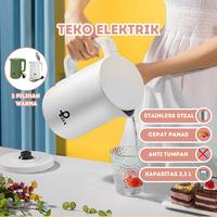 Gambar Teko Listrik Pemanas Air 2.3L Electric Kettle / Teko Listrik Multifungsi/ Teko Listrik Warna Putih & Hijau 600W hemat listrik food-grade stainless steel - HIJIA - Putih dari Link Buy undefined 4 Tokopedia
