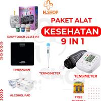 Gambar Paket Alat Kesehatan Lengkap 6 In 1 / Gcu 3 In 1 Easy Touch / Tensimeter Digital / Timbangan Digital Digipounds / Oxymeter / Thermometer / Alcohol Swab / Alat Cek Gula Darah, Asam Urat, Kolesterol Terbaru Terlaris Terbaik dari Network48 undefined 4 Tokopedia