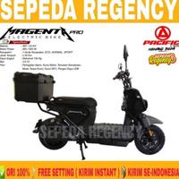 Gambar Sepeda Listrik PACIFIC MAGENTA & MAGENTA PRO Electric Bike 650 Watt 20 AH Rem Cakram bn20 - Sage Green dari toserba model undefined 3 Tokopedia