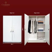 Gambar Casaloma Furniture Lemari 2 Pintu Anak Modern Minimalis Aestheic Lemari Bayi Baby - Putih dari casalomafurniture undefined 3 Tokopedia