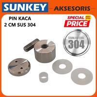 Gambar Pin Kaca Railing Tangga  Glass Holder Body 20mm Stainless 304 Solid dari Sunkey Aksesoris undefined 2 Tokopedia