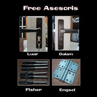 Gambar Pintu Kamar Mandi Aluminium-PPF 04-Tower-3/4 Kaca Lukis-Cermin-Putih - L70 x T195cm, Engsel Kiri dari Pintukita789 undefined 3 Tokopedia